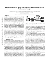 Inspector Gadget: a Data Programming-Based Labeling System for Industrial Images