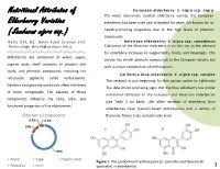 Nutritional Attributes of Elderberry Varieties (Sambucus Nigra Ssp.)