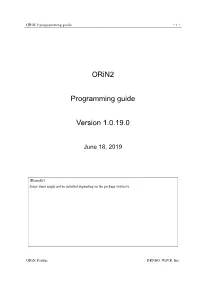 Orin2 Programming Guide PDF Download