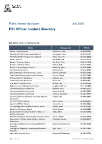 PID Officer Contact Directory