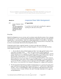 Response from Safe Assignment