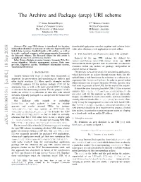 (Arcp) URI Scheme