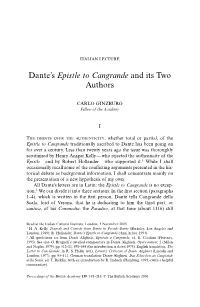 Epistle to Cangrande and Its Two Authors