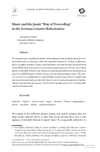 Music and the Jesuit “Way of Proceeding” in the German Counter-Reformation