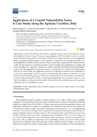 Application of a Coastal Vulnerability Index. a Case Study Along the Apulian Coastline, Italy