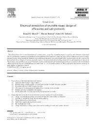 Electrical Stimulation of Excitable Tissue: Design of Efficacious And