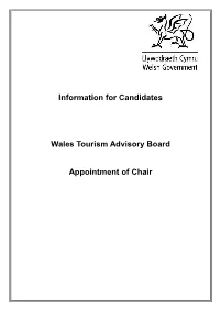 Information for Candidates Wales Tourism Advisory Board
