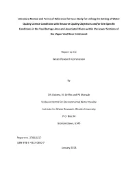 Literature Review and Terms of Reference for Case Study For