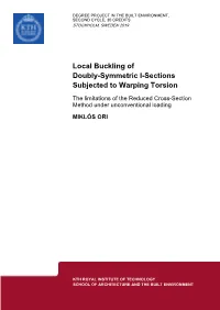 Local Buckling of Doubly-Symmetric I-Sections Subjected to Warping Torsion