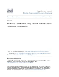 Multiclass Classification Using Support Vector Machines