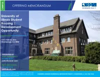 OFFERING MEMORANDUM University of Illinois Student