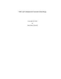 Order and Containment in Concurrent System Design Copyright Fall 2000