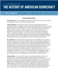 Participant Biographies Evelyn Atkinson Is a Ph.D. Candidate In