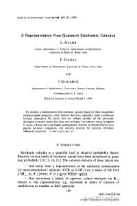 A Representation Free Quantum Stochastic Calculus