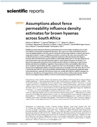 Assumptions About Fence Permeability Influence Density Estimates For
