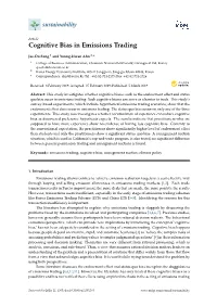 Cognitive Bias in Emissions Trading