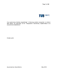 Enhancing Emotion Recognition in Children with Autism: an Evaluation of the ‘Transporters’ Intervention, Implemented in an Educational Establishment