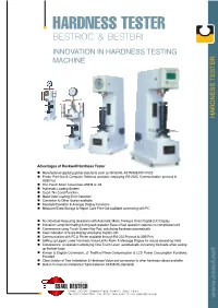 Hardness Tester Bestroc & Bestbri Innovation in Hardness Testing Machine Hardness Tester