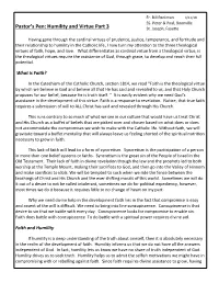 Humility and Virtue Part 3 St