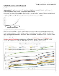 Pressure Vs Temperature (Boiling Point)