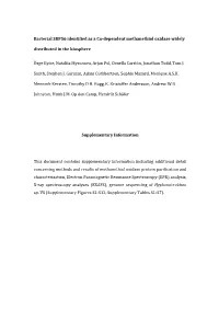 Bacterial SBP56 Identified As a Cu-Dependent Methanethiol Oxidase Widely Distributed in the Biosphere Özge Eyice, Nataliia My