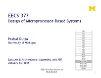 EECS 373 Design of Microprocessor-Based Systems