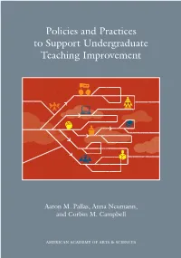 Policies and Practices to Support Undergraduate Teaching Improvement