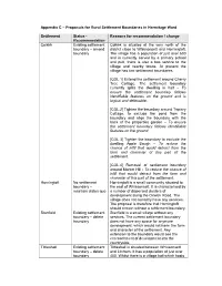 Proposals for Rural Settlement Boundaries in Hermitage Ward