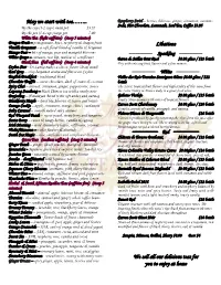 Tea Menu Summer 2020
