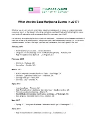 What Are the Best Marijuana Events in 2017?