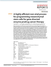 A Highly Efficient Non-Viral Process for Programming Mesenchymal Stem