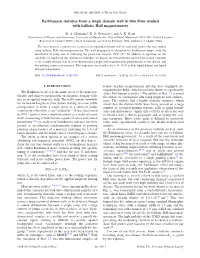 Barkhausen Statistics from a Single Domain Wall in Thin Films Studied
