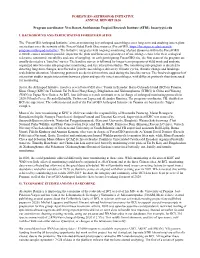 Forestgeo Arthropod Initiative Annual Report 2020