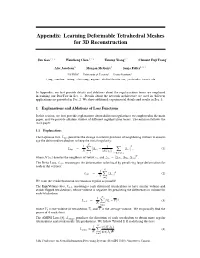 Learning Deformable Tetrahedral Meshes for 3D Reconstruction