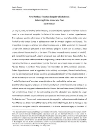 Lucie Genay COPAS: “Sentiment” New Mexico’S Faustian Bargain with Science