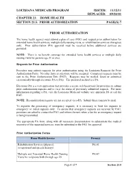 Section 23.5 Prior Authorization