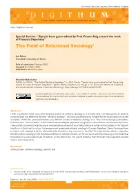 The Field of Relational Sociology1