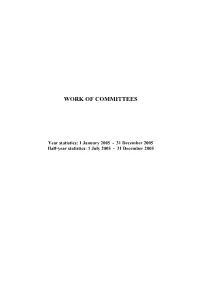 Work of Committees