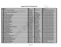 Ampara District Pending List