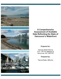 An Assessment of Data Reflecting Vancouver's Waterfront