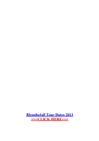 Blessthefall Tour Dates 2013