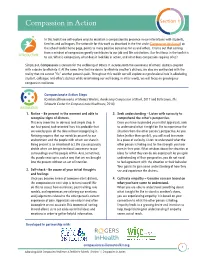 Compassion in Action Section 1