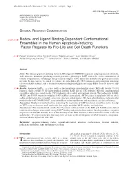 Edox- and Ligand Binding-Dependent Conformational Ensembles in the Human Apoptosis-Inducing Factor Regulate Its Pro-Life and Cell Death Functions