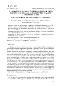 Integrated Analysis of Forest Policies and Their Impacts on Landscape and Lifescape Dynamics: a Case Study in the Walanae Forest Management Unit, Indonesia