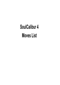 Soulcalibur 4 Moves List Algol