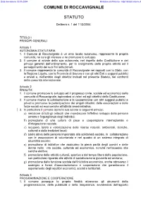Statuto Comunale