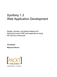 Symfony 1.3 Web Application Development