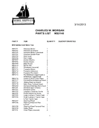 3/14/2013 Charles W. Morgan Parts List Ms2140