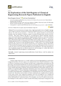 An Exploration of the Sub-Register of Chemical Engineering Research Papers Published in English