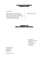 Comments of the National Association of Broadcasters